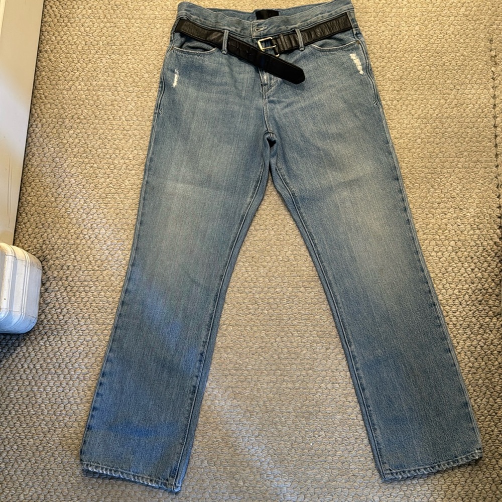 RTA Dexter belted boyfriend jeans- Medium
